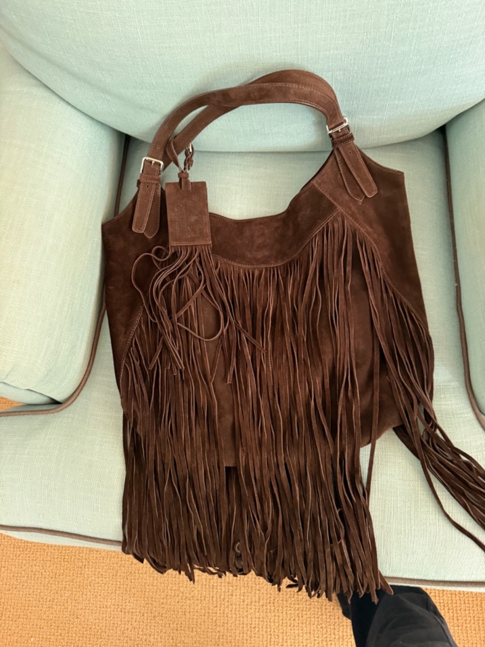 Ralph Lauren Fringe suede shoulder bag - Picture 3 of 14